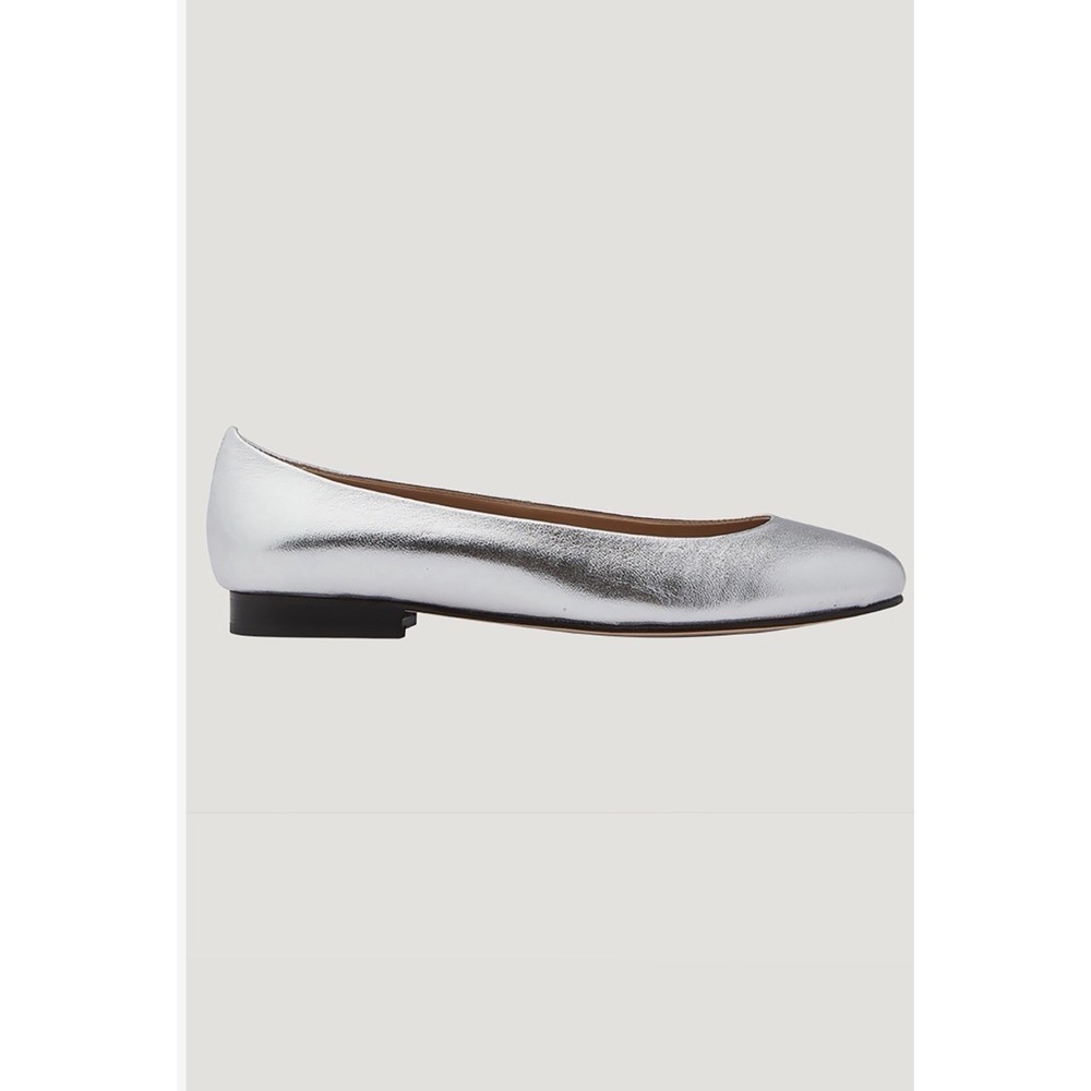 Andrea Carrano NEW Silver Leather Baby Ballet Flats Size 41